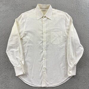 Brunello Cucinelli Shirt Mens Medium White Button Down Long Sleeve Dress Italy M